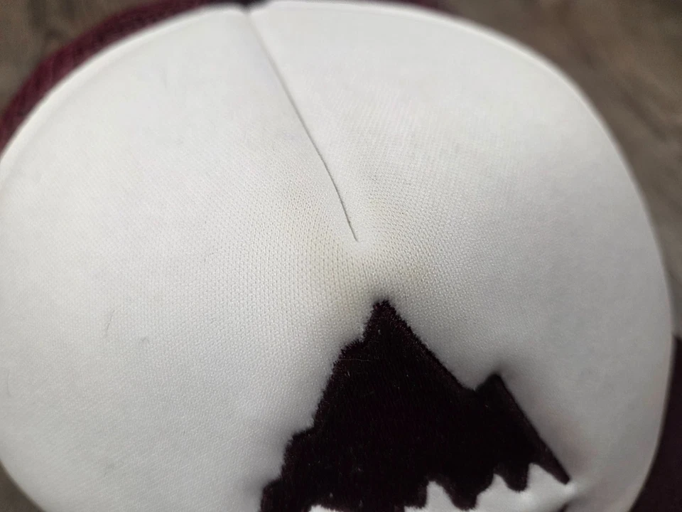 Burton Unisex-Adulto I-80 Trucker Sombrero Alto Perfil Rojo Oscuro Granate Blanco Gorra Foto 2 de 4