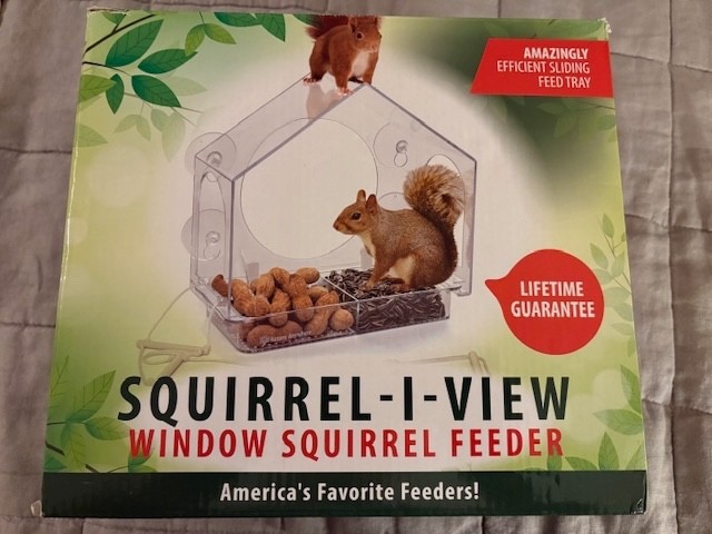 Window Squirrel Feeder - Funny Chipmunk Easy to Install No Assembly Needed