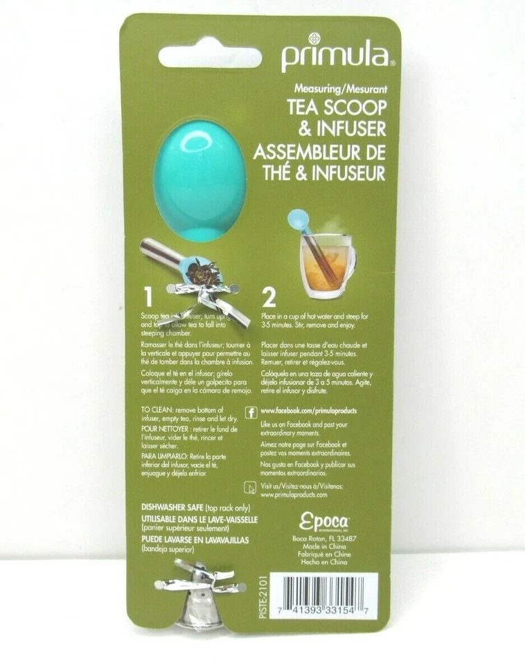 Tea Scoop Infuser Primula Epoca 1 Cup Measuring Spoon Steep Mix Blend Flavor NEW - Image 2 of 4