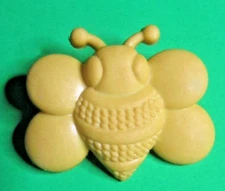 EARLY DRESS IT UP 1" BUMBLE HONEY BEE YELLOW PLASTIC SHANK KIDDIE BUTTON-L803