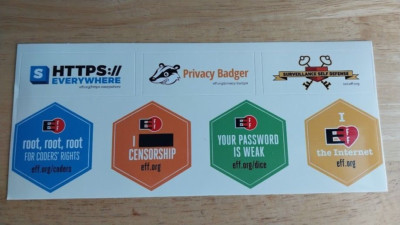 EFF Internet Sticker Sheet Various Services and Slogans Electronic Frontier