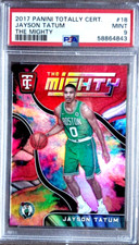 2017-18 Totally Certified Jayson Tatum Tie-Dye The Mighty Rookie #18 PSA 9 Mint