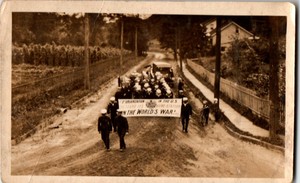 S21-1972-RPPC-Postcard-Patriotic-WWI-Naval-Recruits-Parade-Camden-NY-c-1915