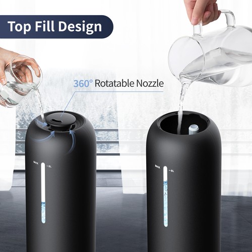 SEJOY 8L Humidifier Large Room Ultrasonic Cool Mist Essential Oil Diffuser Timer - Picture 7 of 18