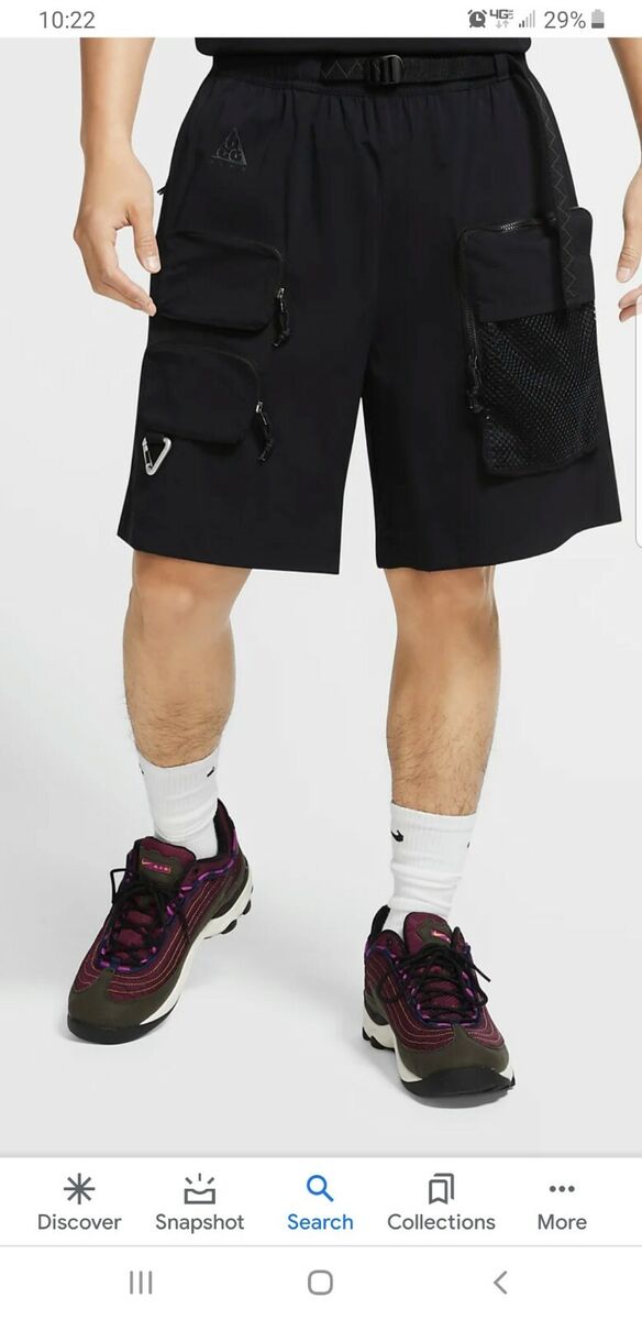 Nike ACG Cargo Shorts DWR Mens Size Sm. Black Adjustable Nike ACG Cargo Shorts DWR Mens Size Sm. Black Adjustable