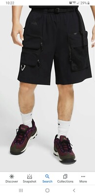 Nike ACG Cargo Shorts DWR Mens Size Sm. Black Adjustable Nike ACG Cargo Shorts DWR Mens Size Sm. Black Adjustable