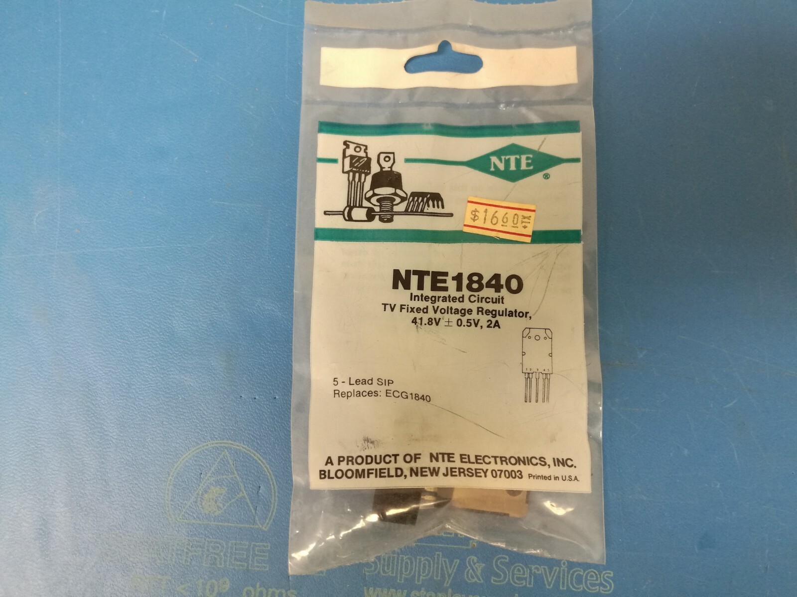 NTE NTE1840 INTEGRATED CIRCUIT TV FIXED VOLTAGE REGUALATOR 41.8V@2A | eBay