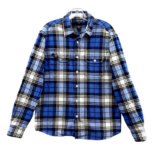 Orvis 77C9 Long Sleeve Button Up Men's Large Blue Check Shirt 100