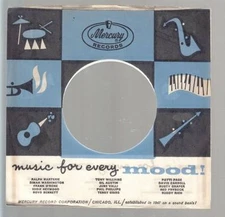 Company Sleeve 45 MERCURY - White/Blue/Black w/ Instrument Design (1960-1961)