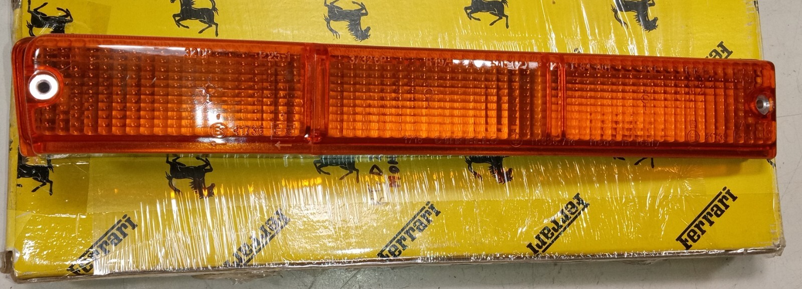Ferrari Mondial Right Side Turn Signal Park Lamp Lens_61943100 Lense_NEW_Orange