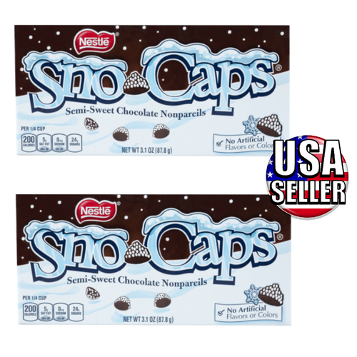 2x Nestle Sno Caps SemiSweet Chocolate Nonpareils, 3.1oz. Theater