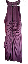 David's Bridal Bridesmaid's Prom Dress F15612 Gown Plum Rich Purple 38" 139 SRP