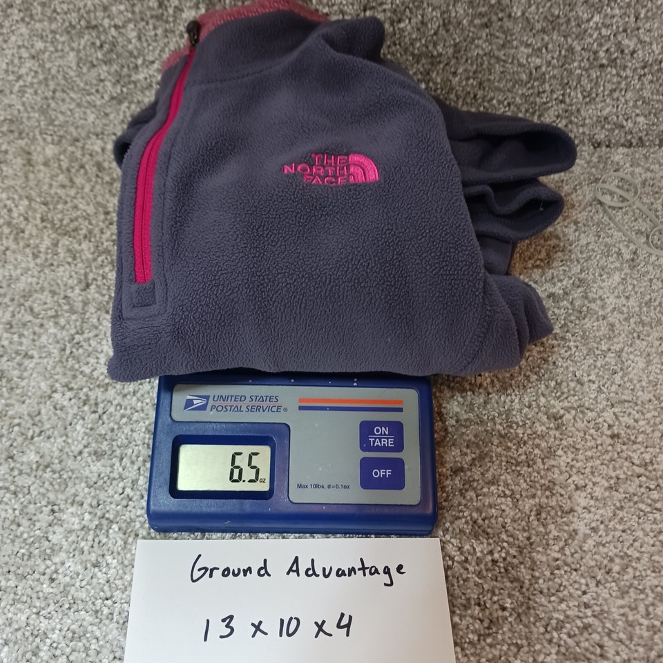 North Face Fleece Jacket Womens M Purple Mock Neck Quarter Zip Thermal