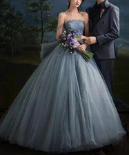 Fashion Evening Dresses 3D Flowers Backless Pleated Tulle Prom Party Gowns New
