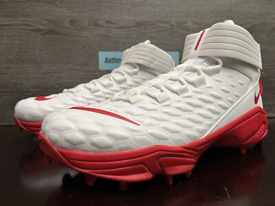 Nike Force Savage Pro 2 Shark White Red Football Cleats Men's 14 BV5448-104
