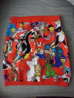 Moschino Couture X Jeremy Scott Looney Tunes Oranga Skirt US Size 10, IT Size 44