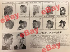 1936 ALVIN KARPIS Harry Campbell MUG SHOT Lot  Danvers State Hospital DILLINGER