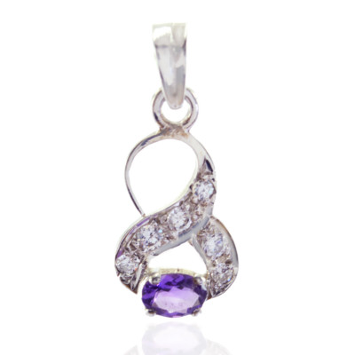 captivating Amethyst 925 Sterling Silver Purple Pendant Natural exporter US gift