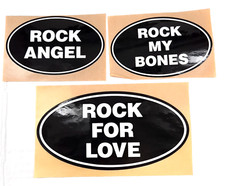 Vtg 90s Rock Stickers Rock Angel Rock My Bones Rock For Love Set of 3