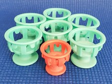 Clairol Lock n Roll Replacement 7 Hair Rollers Spoolies 6 Green 1 Pink