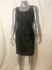 Designer Black Linen Dress 8 Slim Fit Soft Lining New! U.S.Domestic Shipp only