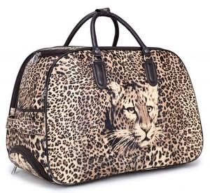 leopard print holdall