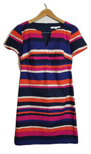 Trina Turk Women's Dress 0 xs Sheath Striped Colorful Mini Beach Resort Vacation