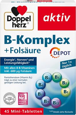 Doppelherz Magnesium 400 + B1 + B6 + B12 + Folsäure Sport Muskeln 30 Tabletten
