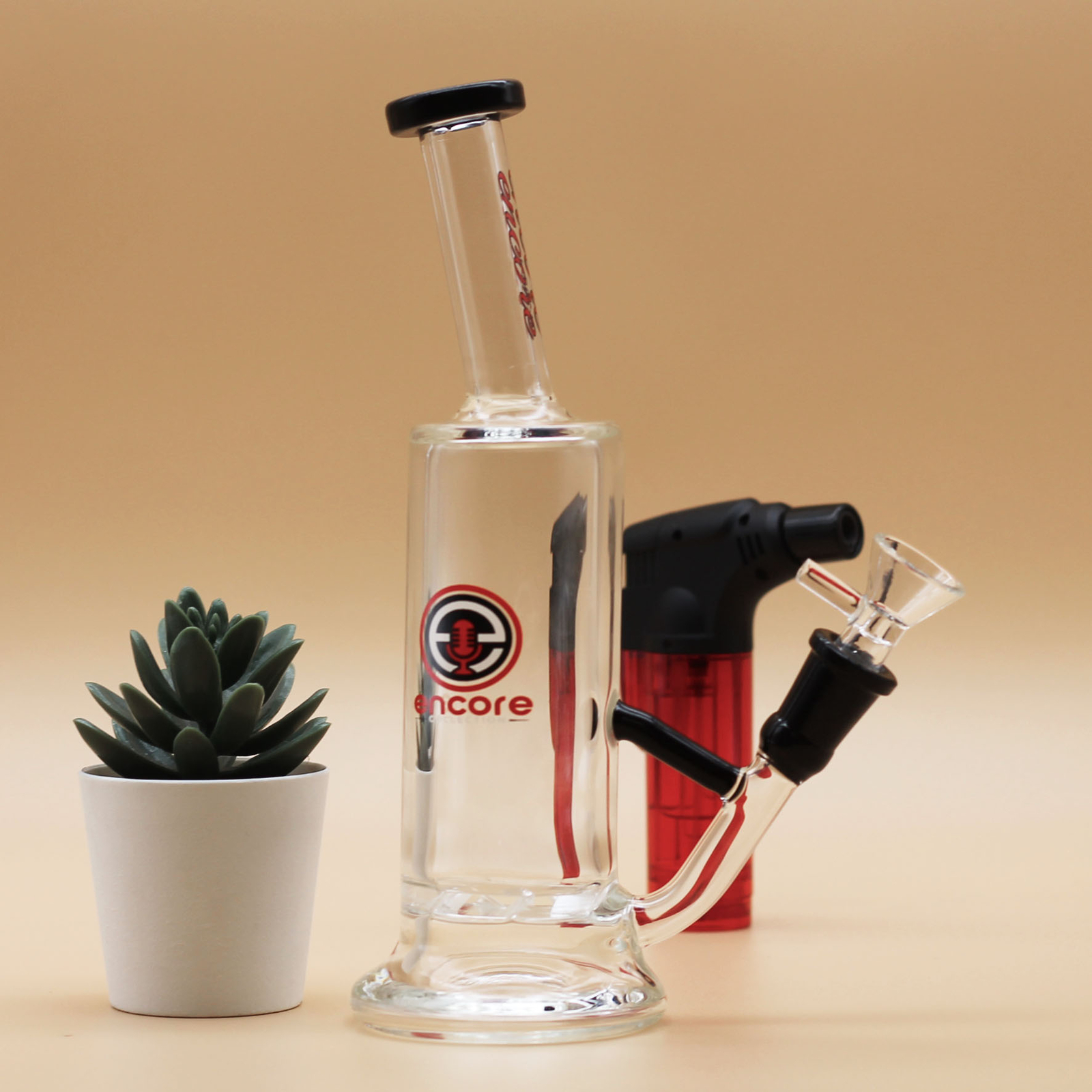 9" inch Bong Water Pipe Turbine Glass Hookah w / assorted colors