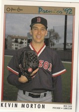 FREE SHIPPING-MINT-1992 O-Pee-Chee Premier Kevin Morton #7 RED SOX