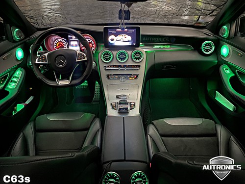 Juego de iluminación ambiental LED para Mercedes-Benz Clase C W205 y GLC W253 RGB 12V - Imagen 9 de 9
