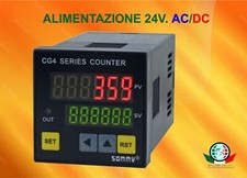 Conta pezzi Contatore digitale . 24 V AC/DC  contapezzi contaimpulsi Sommy CG4