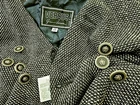 *HOT ITALY UNISEX VERSUS GIANNI VERSACE VIRGIN WOOL BEIGE BLACK VEST Jacket 38 S