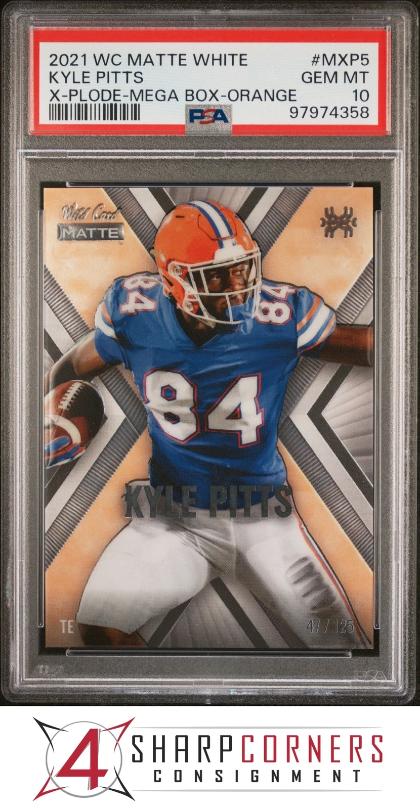 Kyle Pitts Wild Card Matte White X-Plode #MXP5 Purple