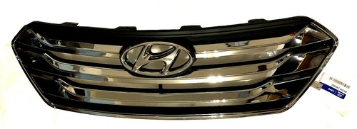 Grille For Santa Fe Sport Upper CHROME Grille Radiator Grill Center 2013 - 2016 - 第 7/12 張圖片