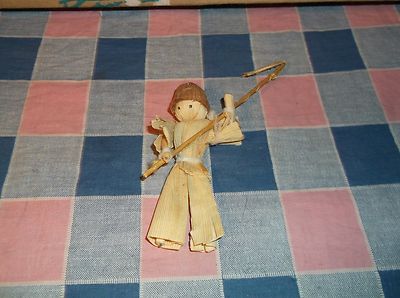 ksm. Older Christmas Ornament  Fisherman Pole Fish 5'' High Add String for Orname
