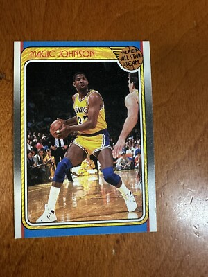 1988-89 Fleer Magic Johnson #123 All Star Set Break Los Angeles Lakers Nm