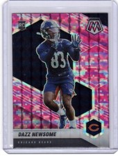 2021 Panini Mosaic Rookies Dazz Newsome RC #396 Mosaic Camo Pink Prizm Rookie