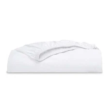 Mainstays 300 Thread Count Easy Care Percale Fitted Sheet, Arctic White, Full