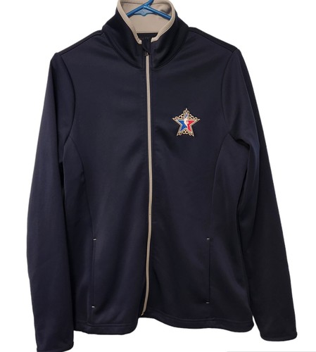 Women's Antigua Black 2021 NBA All-Star Game Logo Full-Zip Jacket Medium EUC