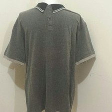 DKNY mens gray collared knit polo size XL