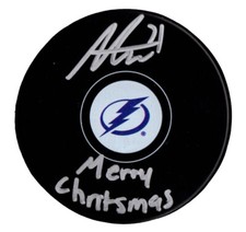 Anthony Cirelli autographed signed inscribed puck NHL Tampa Bay Lightning PSA