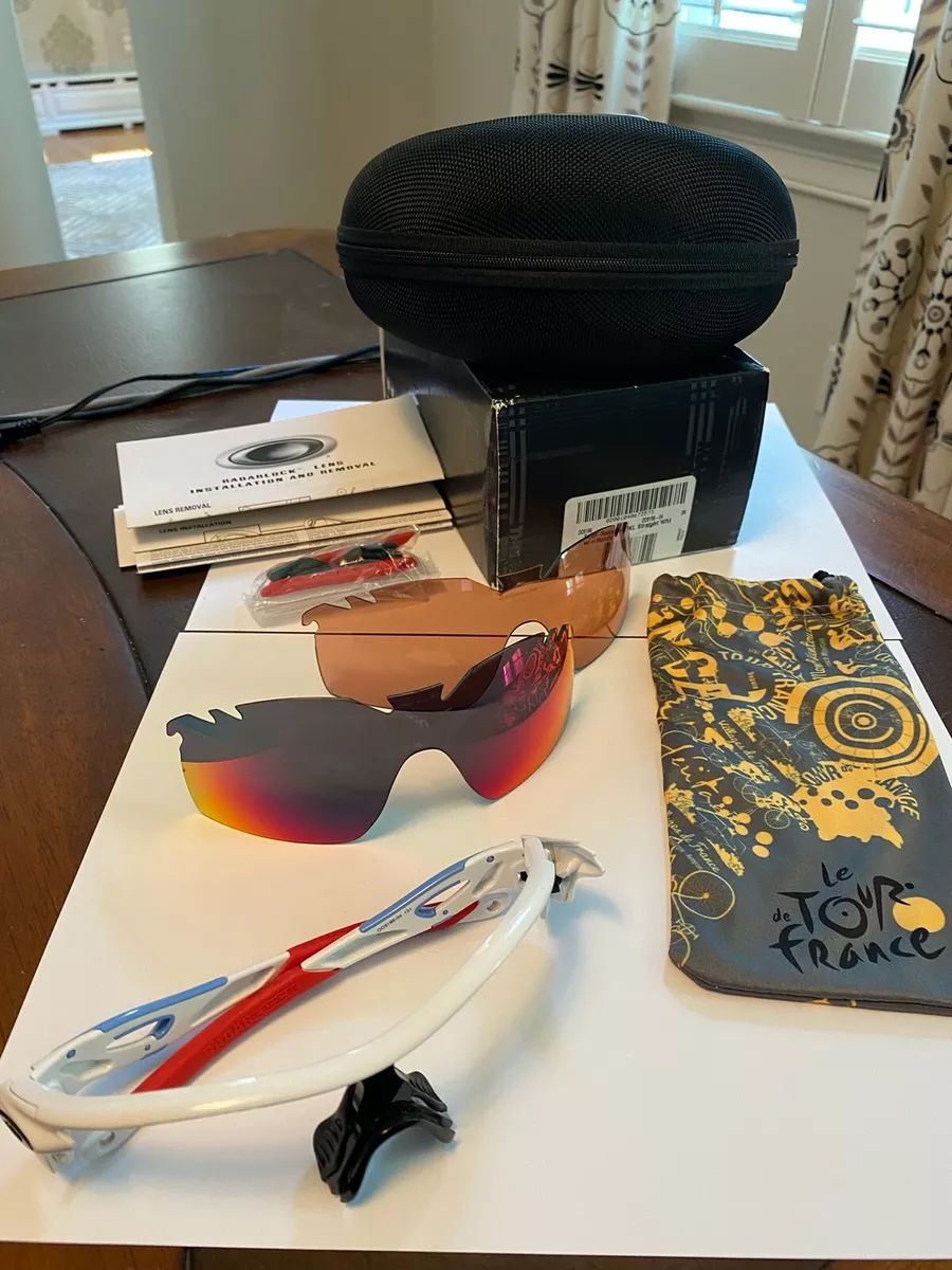 Oakley Limited Edition Tour De France Radarlock Path White Sunglasses VERY RARE