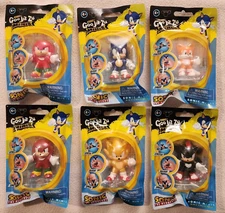 HEROES OF GOO JIT ZU Mini Set Of 6 SONIC Figures Tail Metallic Knuckles NEW 2023