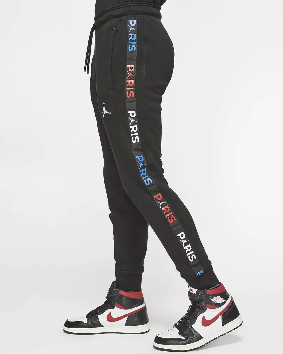 Paris Saint Germain Men s Jordan Fleece Jogger Pants BQ8348 011 Black Size 3XL