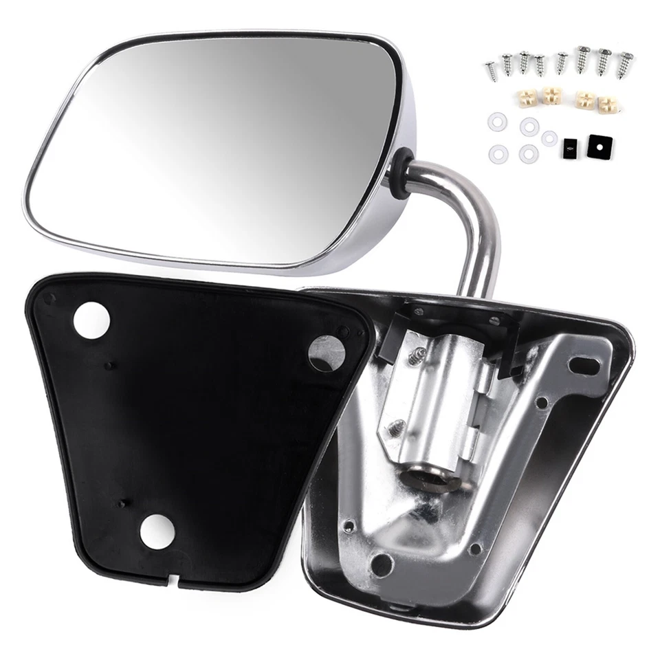 Espejo retrovisor retrovisor izquierdo o derecho cromado 1 pieza para camioneta Chevy GMC Blazer Foto 3 de 4