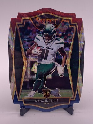 2020 Panini Select Premier Level Tri-Color Prizm Die-Cut Denzel Mims Rookie RC