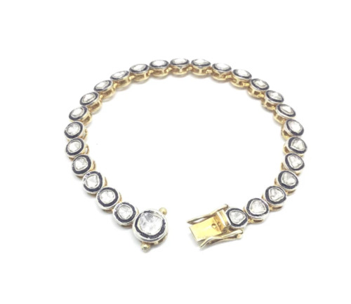 Polki Bangle, Polki Diamond Bracelet, 925 Sterling Silver Polki Diamond  Bangle, Ruby & Emerald Gems Victorian Jewelry Halloween Bangle. - Etsy
