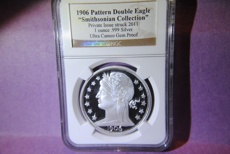 1906 Charles Barber  "Double Eagle"  Proposed Design,  1oz Silver, NGC Gem Proof