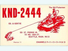 fishing - QSL CB HAM RADIO CARD Seattle Washington WA : make an offer s0267
